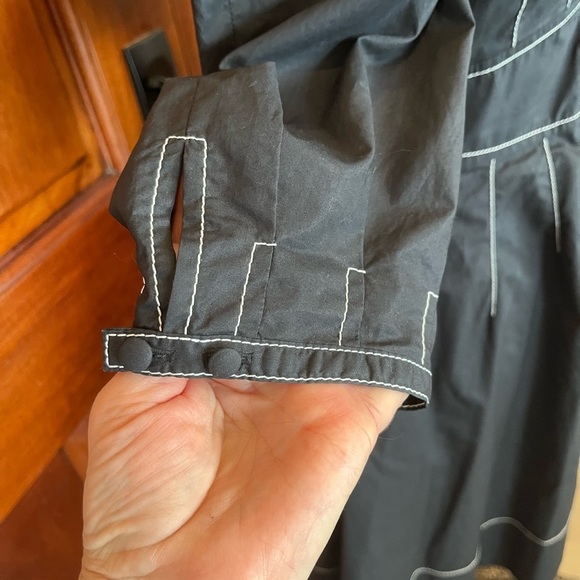 DEREK LAM 10 CROSBY COTTON POPLIN OFF SHOULDER DRESS BLACK SIZE 4 - Picture 6 of 16